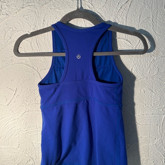 LuLuLemon Royal Blue Racerback Deep V Tank Top - Picture 2 of 3